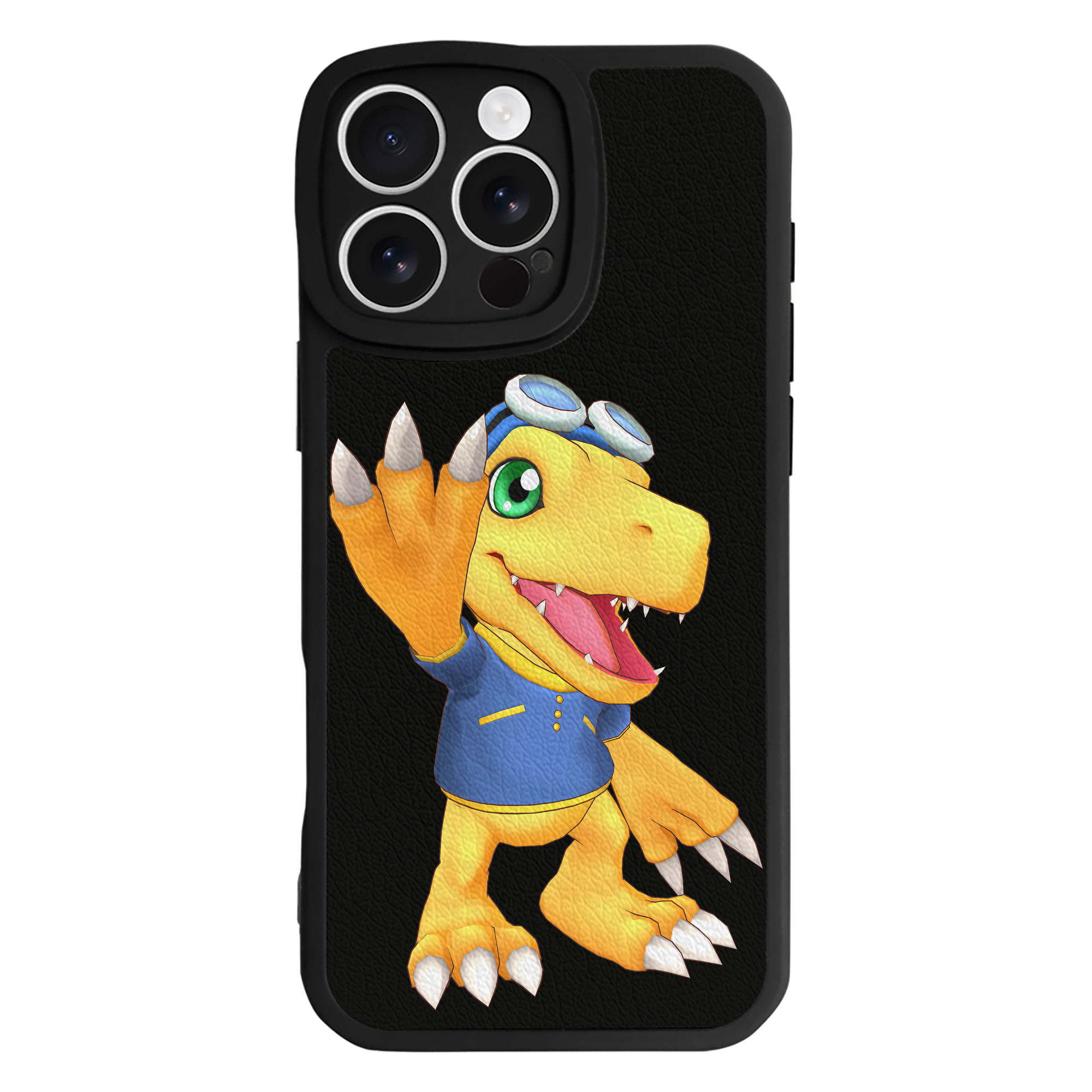 （画像用） Digimon デジタルモンスター/デジモン 【iPhone 16シリーズ対応】シリコンスマホケース（レザー調） 材質：シリコン